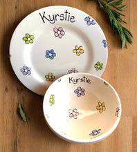 Load image into Gallery viewer, 9007 - Personalised Hand Painted Ceramic Plate & Bowl Set