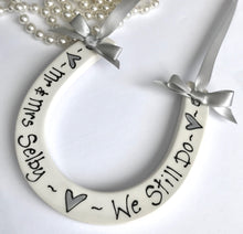 Load image into Gallery viewer, 9015 - Personalised Hand Painted Ceramic Renewal Vows Horseshoe