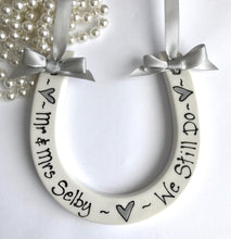 Load image into Gallery viewer, 9015 - Personalised Hand Painted Ceramic Renewal Vows Horseshoe