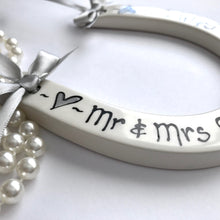 Load image into Gallery viewer, 9015 - Personalised Hand Painted Ceramic Renewal Vows Horseshoe