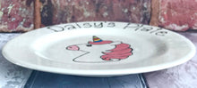 Load image into Gallery viewer, 9004 - Personalised Hand Painted Ceramic Unicorn Plate