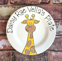 Load image into Gallery viewer, 9005 - Personalised Hand Painted Ceramic Giraffe Plate