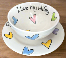 Load image into Gallery viewer, 9007 - Personalised Hand Painted Ceramic Plate & Bowl Set