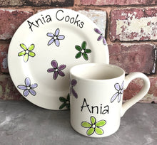 Load image into Gallery viewer, 9009 - Personalised Hand Painted Ceramic Plate & Mug Set