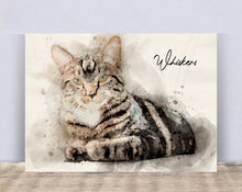 Load image into Gallery viewer, 4002 - Custom Cat Watercolour Canvas