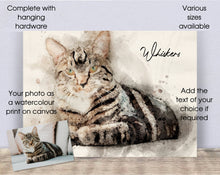 Load image into Gallery viewer, 4002 - Custom Cat Watercolour Canvas