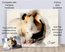 Load image into Gallery viewer, 4005 - Custom Guinea Pig Watercolour Canvas