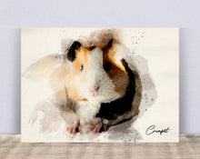 Load image into Gallery viewer, 4005 - Custom Guinea Pig Watercolour Canvas