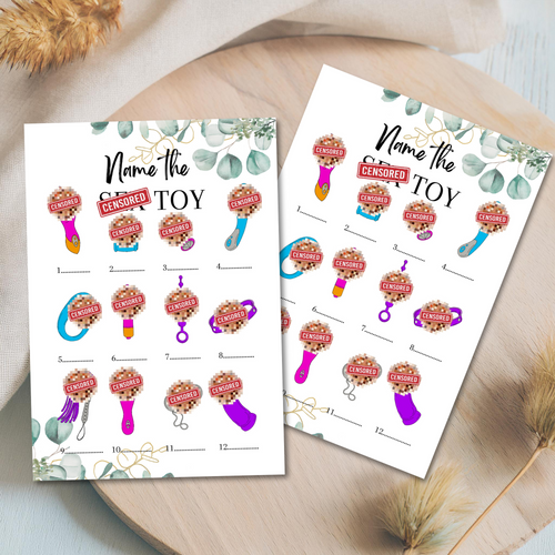 Name the Toy! Cheeky Hen Party Game | Funny A5 Bridal Shower Game | Hilarious Adult Icebreaker for Bachelorette Parties