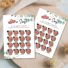 Load image into Gallery viewer, S.. or Sing? Funny Hen Party Game | Cheeky Bridal Shower Icebreaker | Hilarious A5 Game for Bachelorette Parties