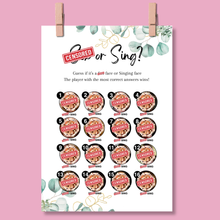Load image into Gallery viewer, S.. or Sing? Funny Hen Party Game | Cheeky Bridal Shower Icebreaker | Hilarious A5 Game for Bachelorette Parties