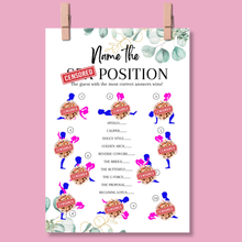 Load image into Gallery viewer, Name the Position! Funny Hen Party Game | Cheeky A5 Bridal Shower Game | Saucy Bachelorette Icebreaker for Adults