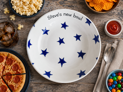 Personalised Ceramic Pasta Bowl – Hand Painted Kids & Adults