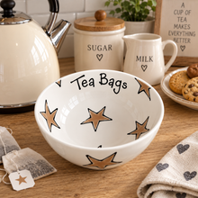 Load image into Gallery viewer, Personalised Ceramic Bowl – Hand Painted Hearts, Stars, Flowers or Spots