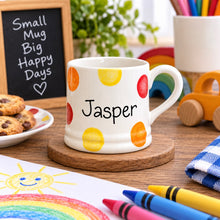 Load image into Gallery viewer, Personalised Ceramic Mug – Hand Painted Hearts, Stars, Flowers or Spots – Custom Name Cup