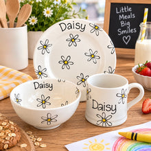 Load image into Gallery viewer, Personalised Ceramic Dinner Set – Hand Painted Plate, Bowl &amp; Mug