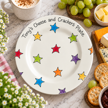 Load image into Gallery viewer, Personalised Ceramic Plate – Hand Painted Name Plate, Hearts, Stars, Flowers &amp; Spots
