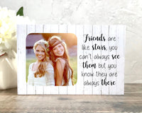 friends are like stars wood photo gift