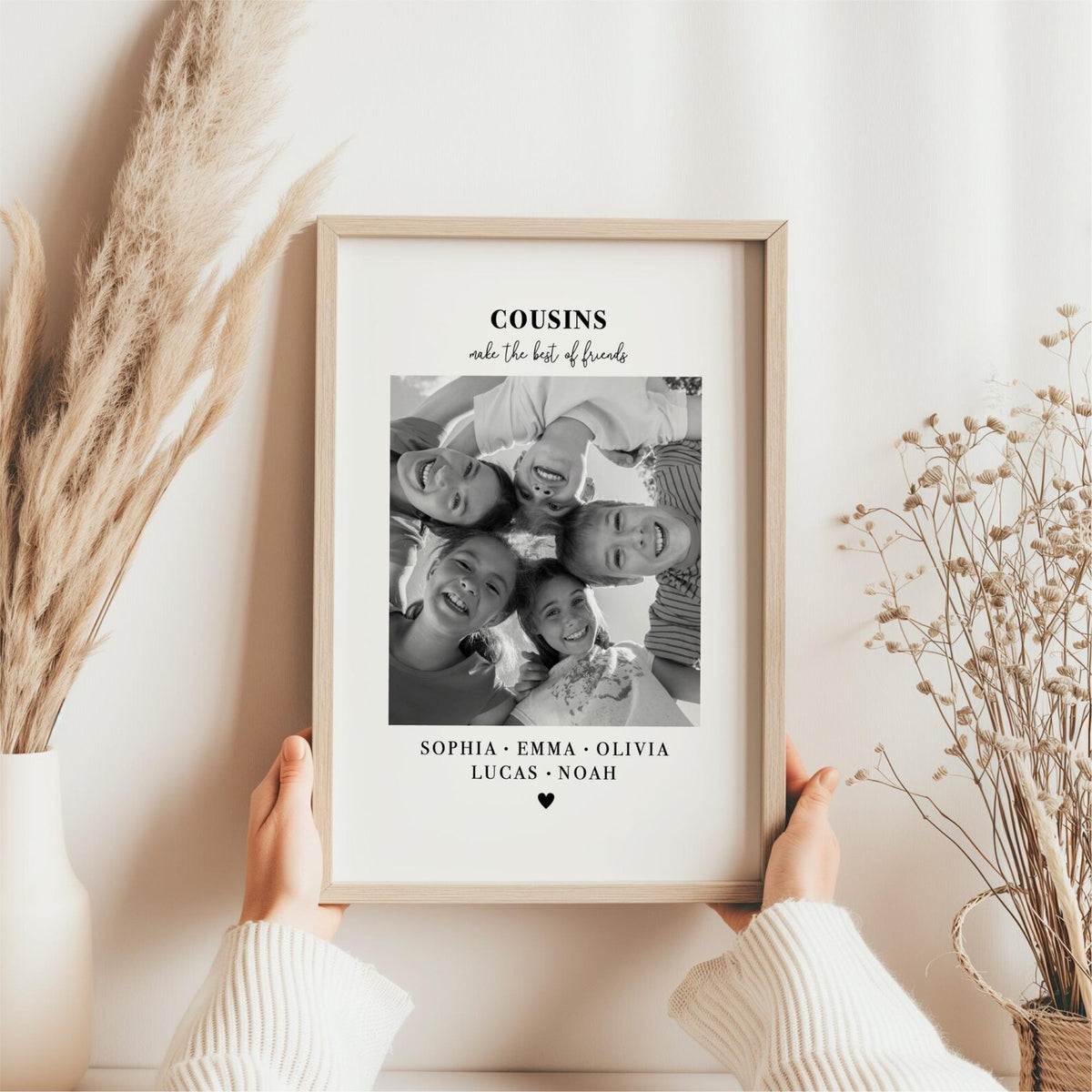 Personalised Cousins Photo Frame – Cousins Make the Best of Friends Gift