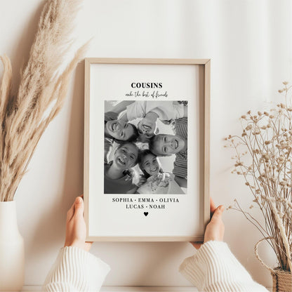 Personalised Cousins Photo Frame – Cousins Make the Best of Friends Gift