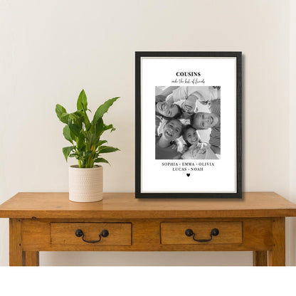 Personalised Cousins Photo Frame – Cousins Make the Best of Friends Gift