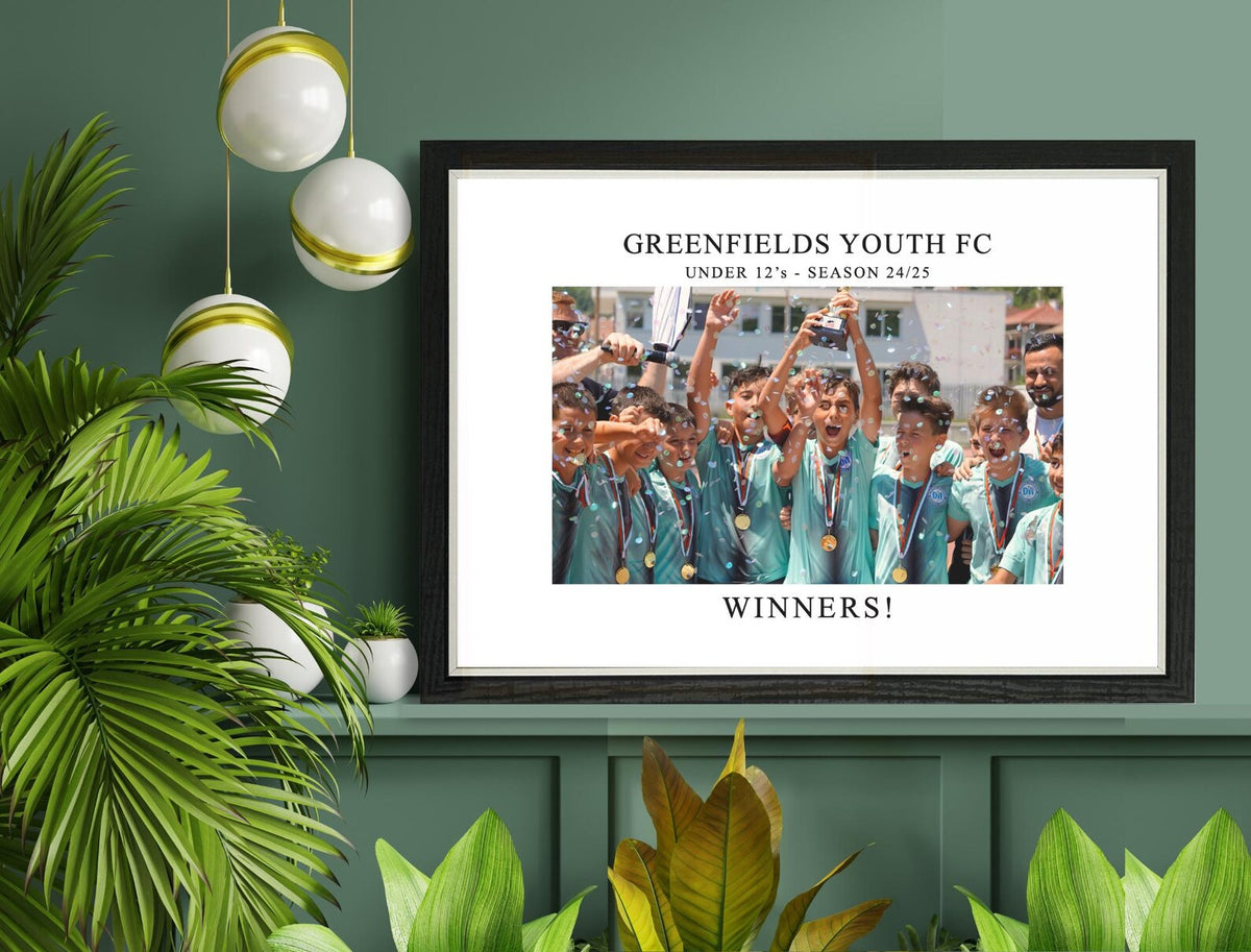 Personalised Sports Team Photo Frame & Print – Football, Rugby & Team Gifts