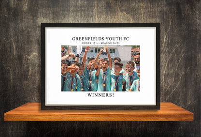 Personalised Sports Team Photo Frame & Print – Football, Rugby & Team Gifts