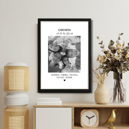 Personalised Cousins Photo Frame – Cousins Make the Best of Friends Gift