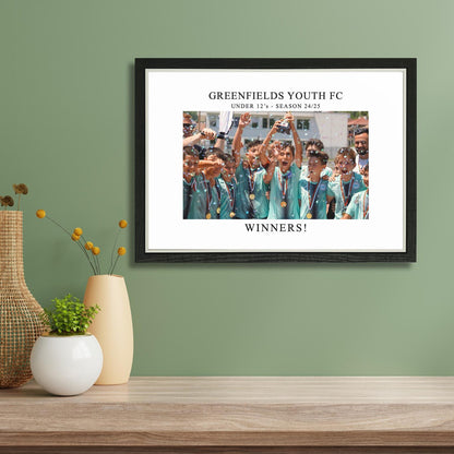 Personalised Sports Team Photo Frame & Print – Football, Rugby & Team Gifts