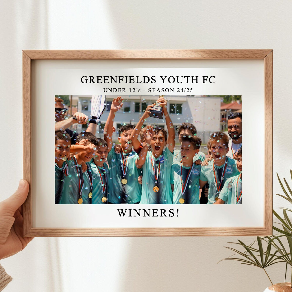 Personalised Sports Team Photo Frame & Print – Football, Rugby & Team Gifts