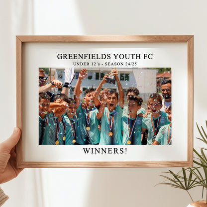 Personalised Sports Team Photo Frame & Print – Football, Rugby & Team Gifts
