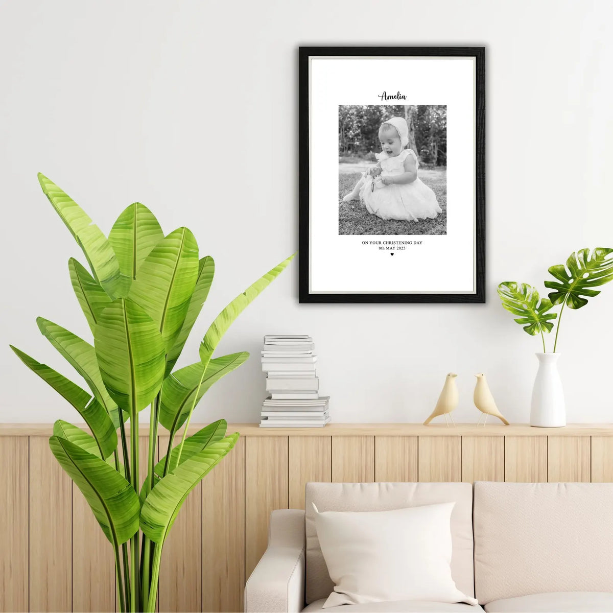 Personalised Christening Photo Frame & Print – Baby Christening Gift