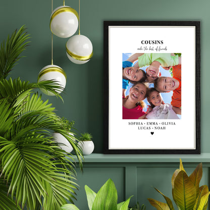 Personalised Cousins Photo Frame – Cousins Make the Best of Friends Gift
