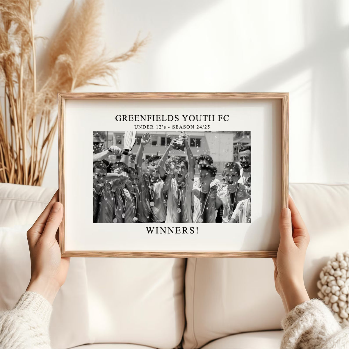 Personalised Sports Team Photo Frame & Print – Football, Rugby & Team Gifts