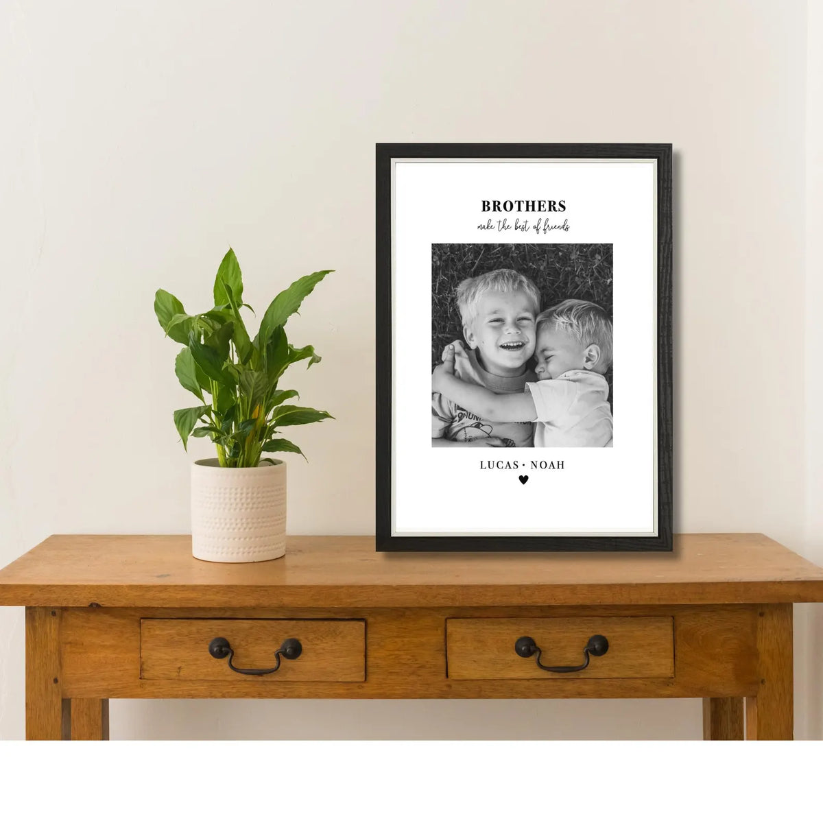Personalised Brothers Photo Frame – Brothers Make the Best of Friends Gift
