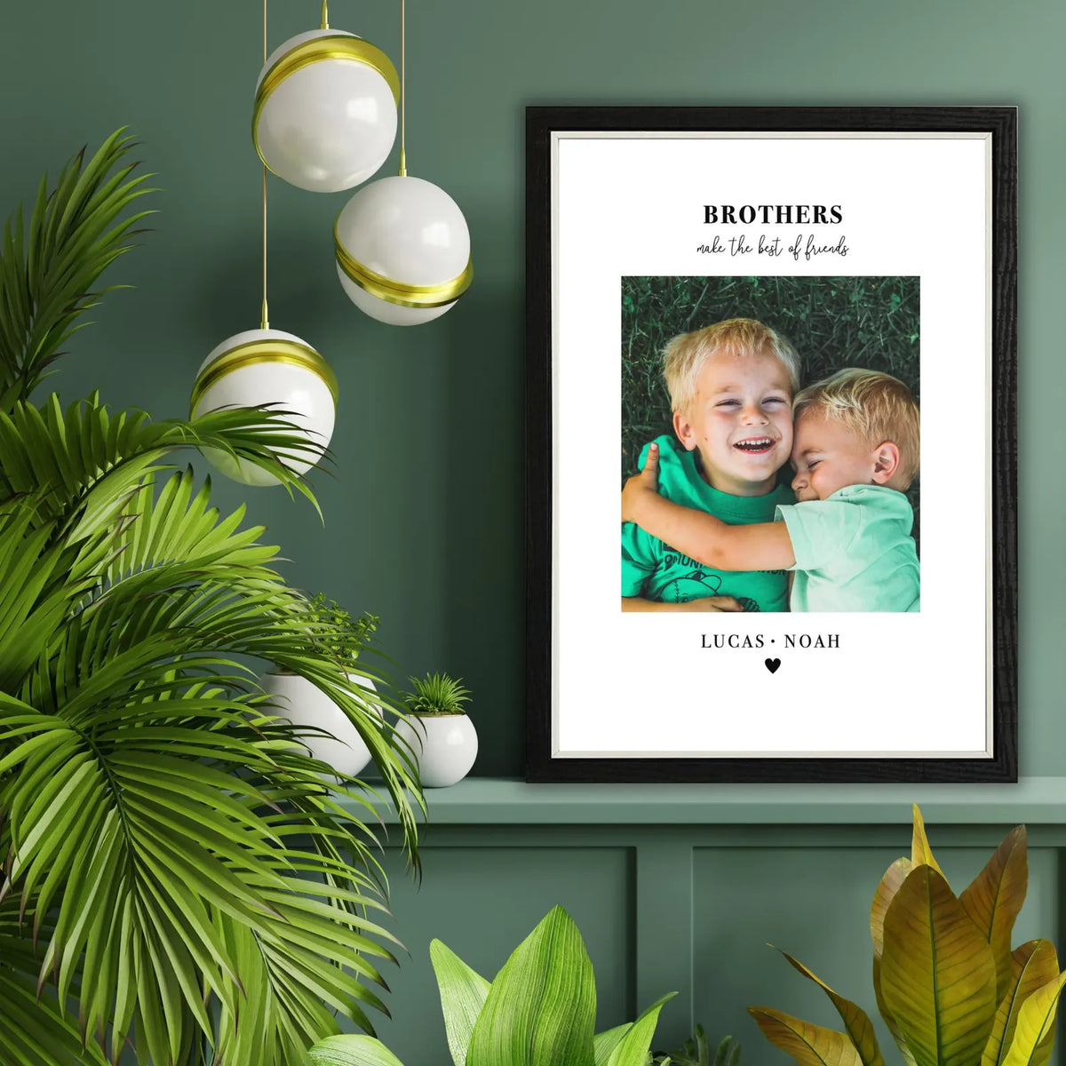 Personalised Brothers Photo Frame – Brothers Make the Best of Friends Gift