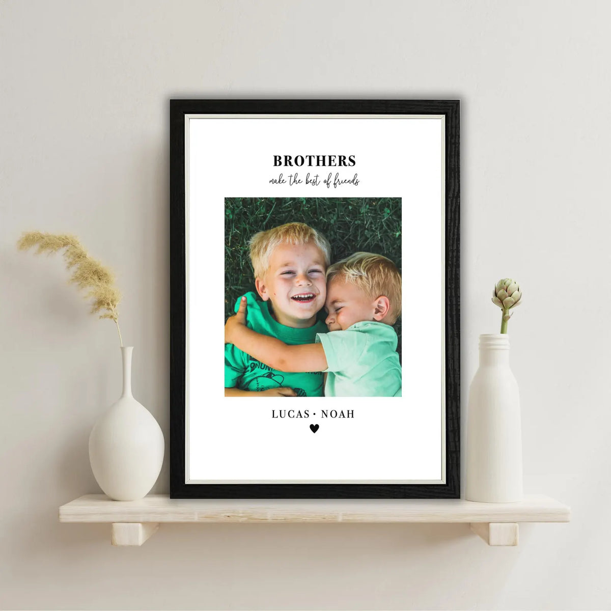 Personalised Brothers Photo Frame – Brothers Make the Best of Friends Gift