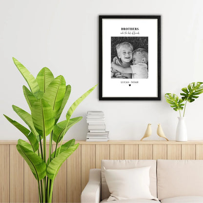 Personalised Brothers Photo Frame – Brothers Make the Best of Friends Gift