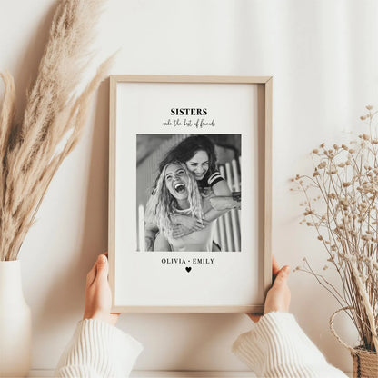 Personalised Sisters Photo Frame – Sisters Make the Best of Friends Gift
