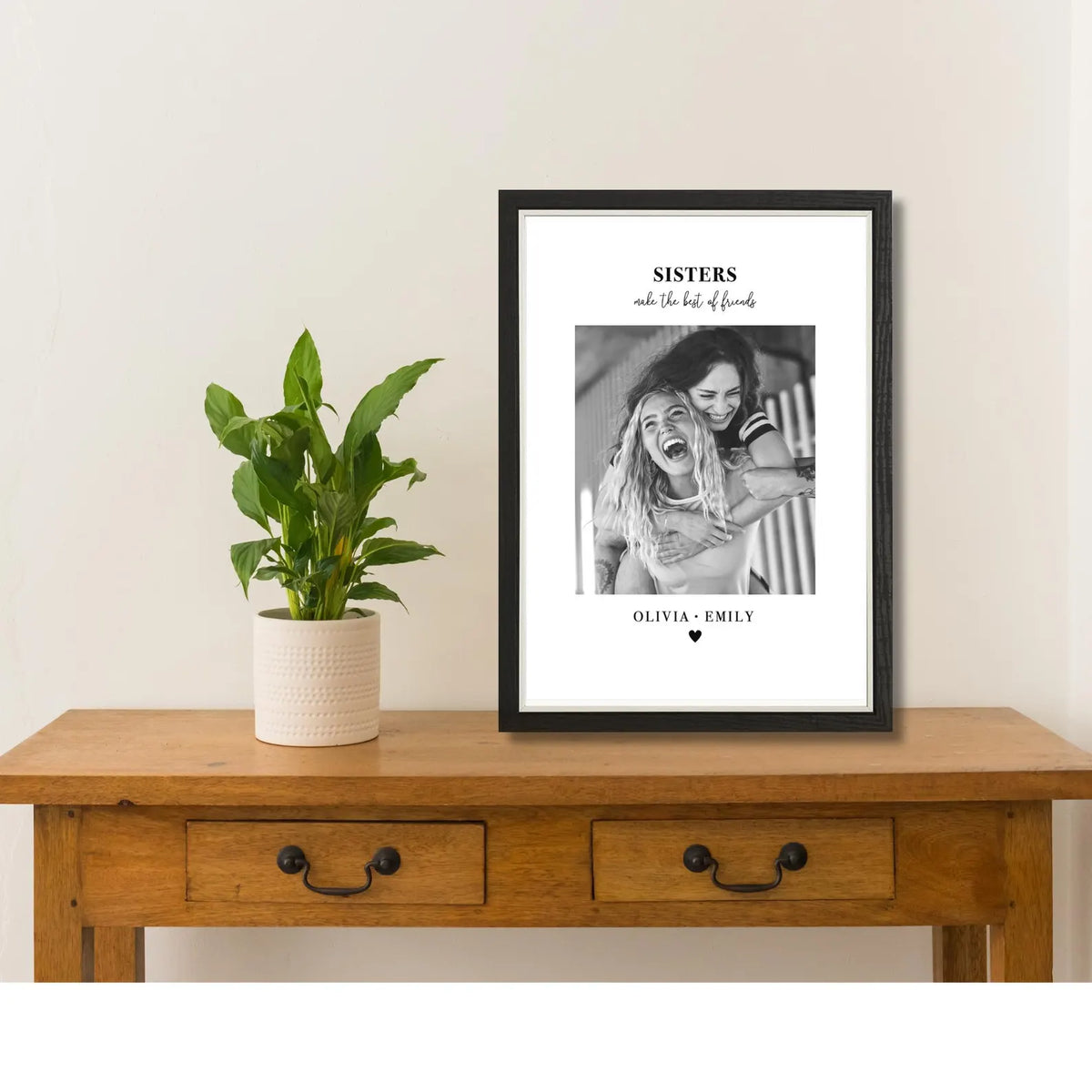Personalised Sisters Photo Frame – Sisters Make the Best of Friends Gift