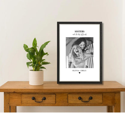 Personalised Sisters Photo Frame – Sisters Make the Best of Friends Gift