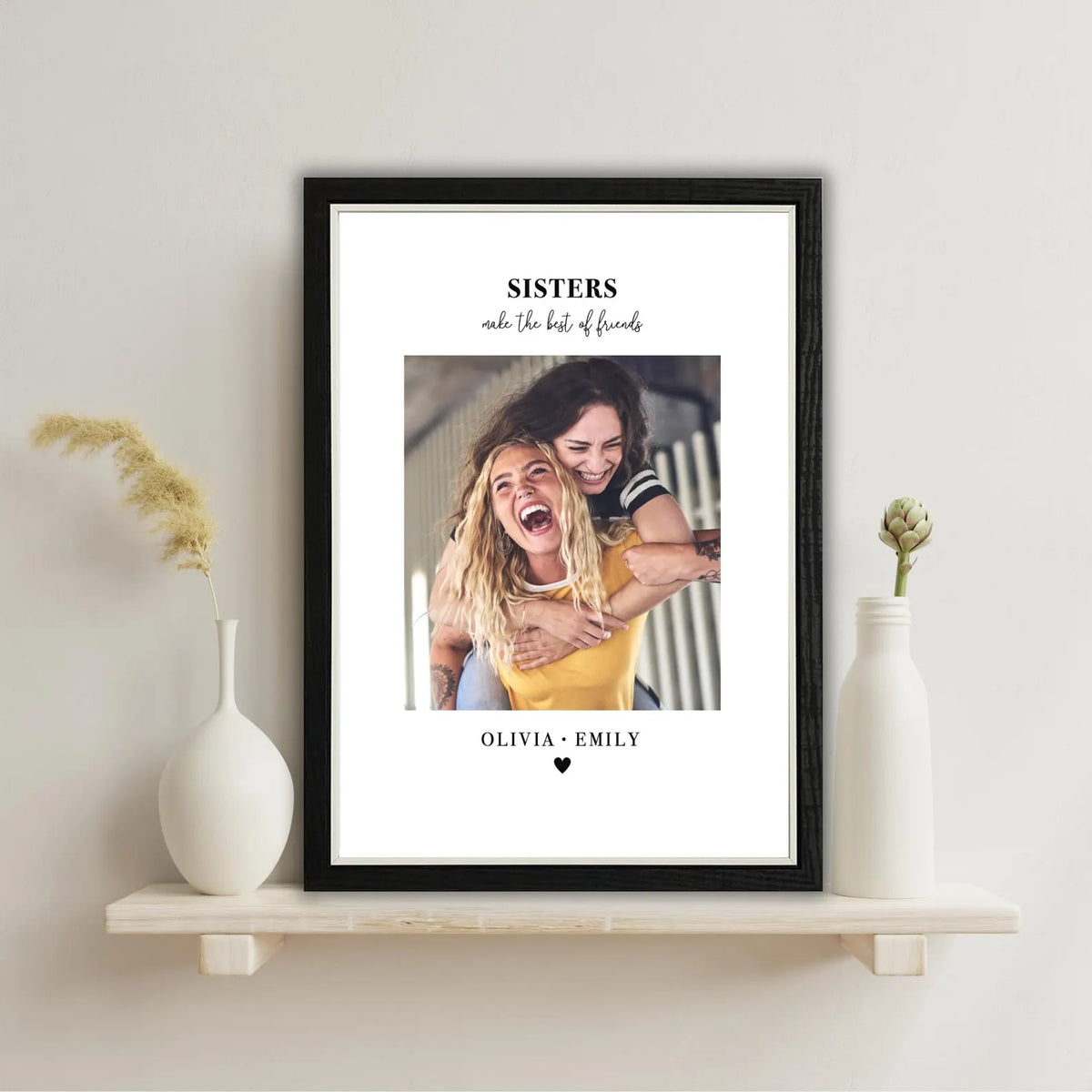 Personalised Sisters Photo Frame – Sisters Make the Best of Friends Gift