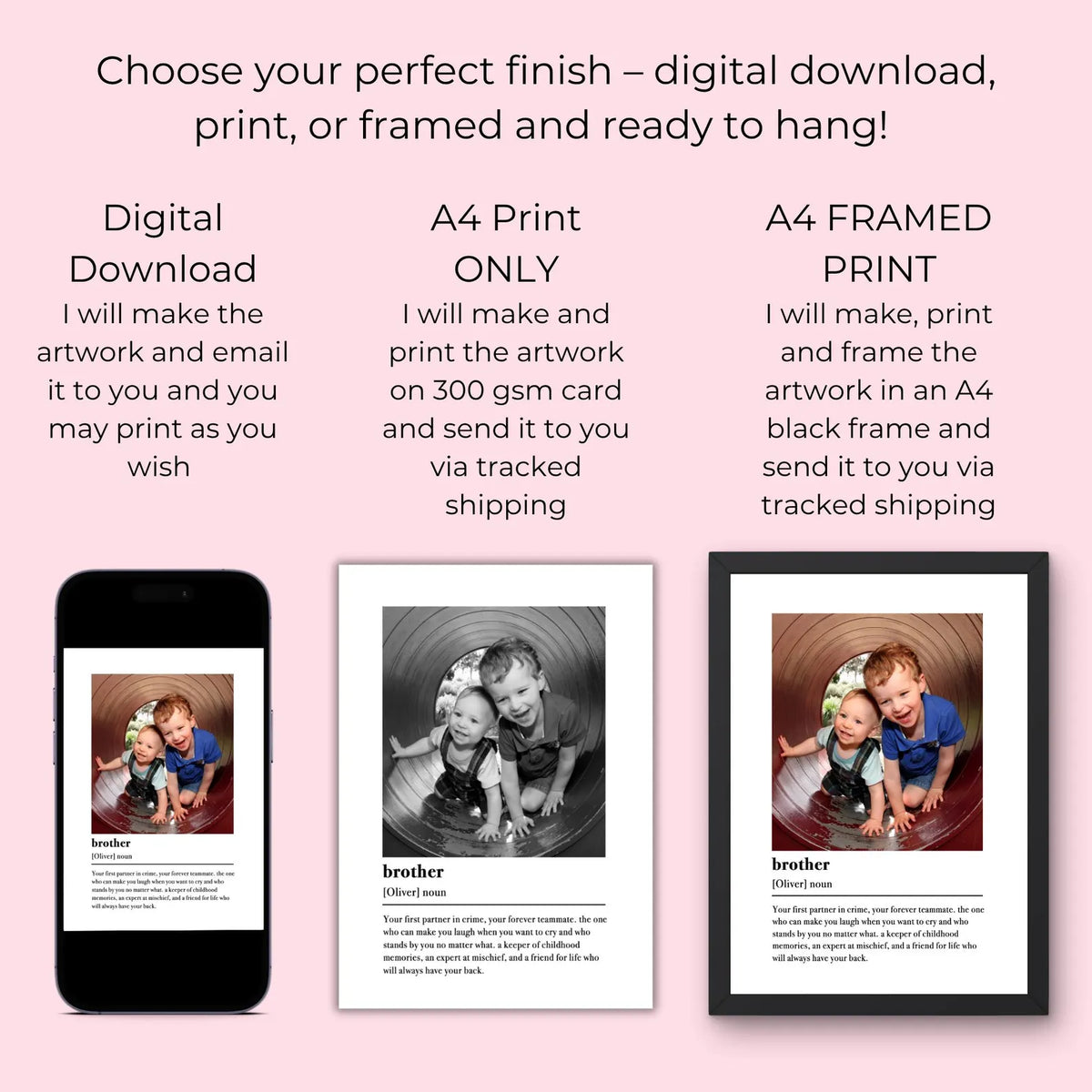 Personalised Brother Definition Photo Frame – Brother Gift