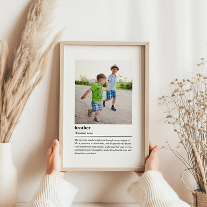 Personalised Brother Definition Photo Frame – Brother Gift