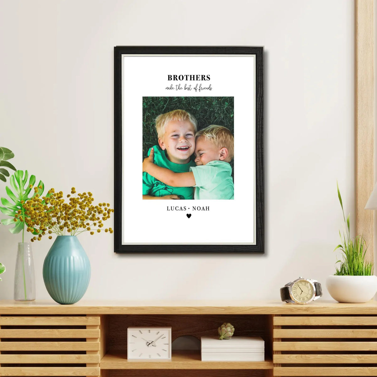 Personalised Brothers Photo Frame – Brothers Make the Best of Friends Gift