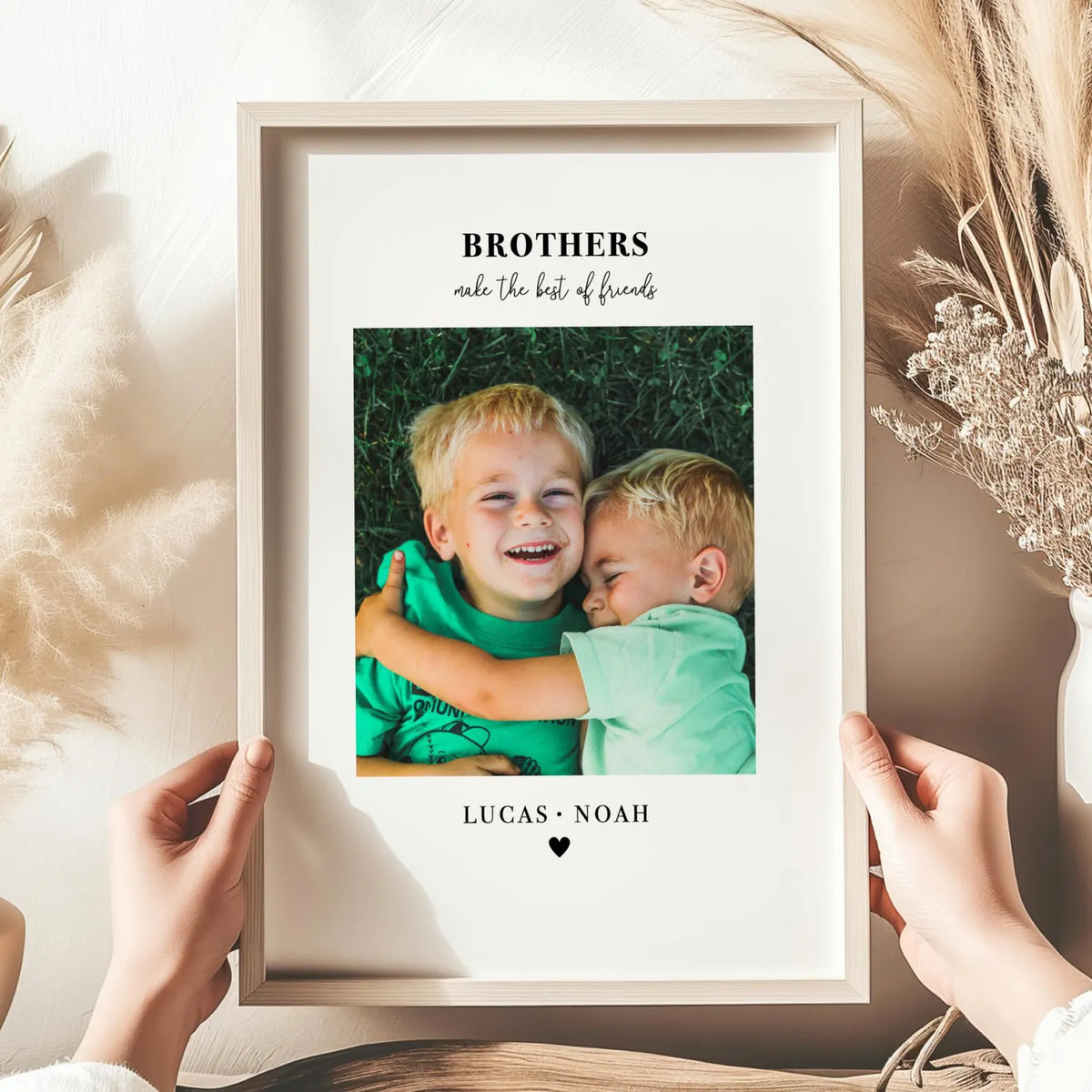 Personalised Brothers Photo Frame – Brothers Make the Best of Friends Gift