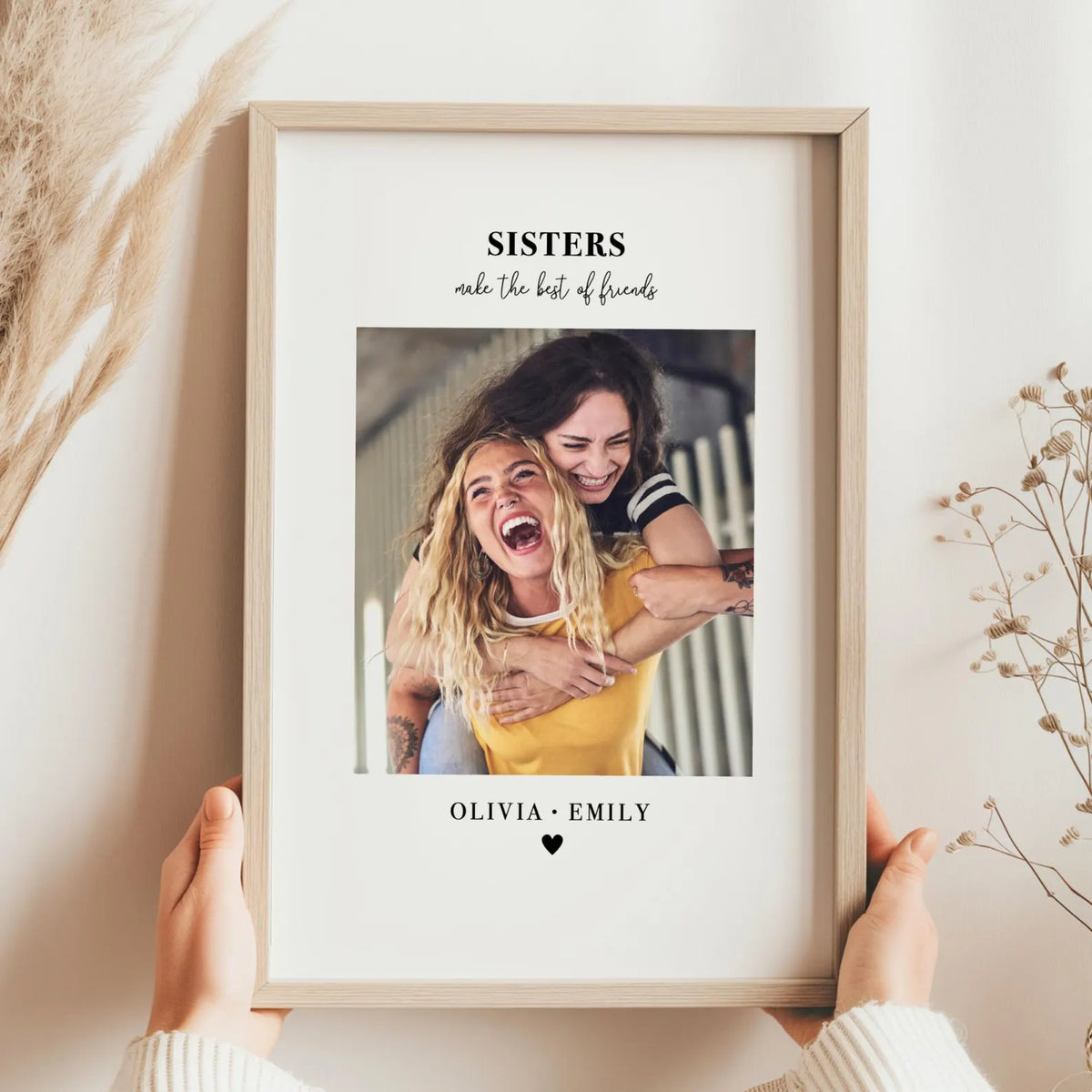 Personalised Sisters Photo Frame – Sisters Make the Best of Friends Gift