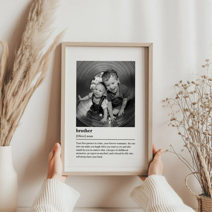 Personalised Brother Definition Photo Frame – Brother Gift