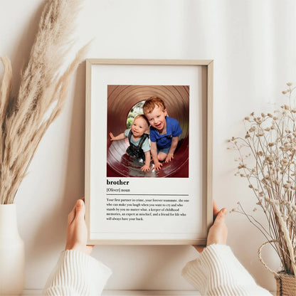 Personalised Brother Definition Photo Frame – Brother Gift