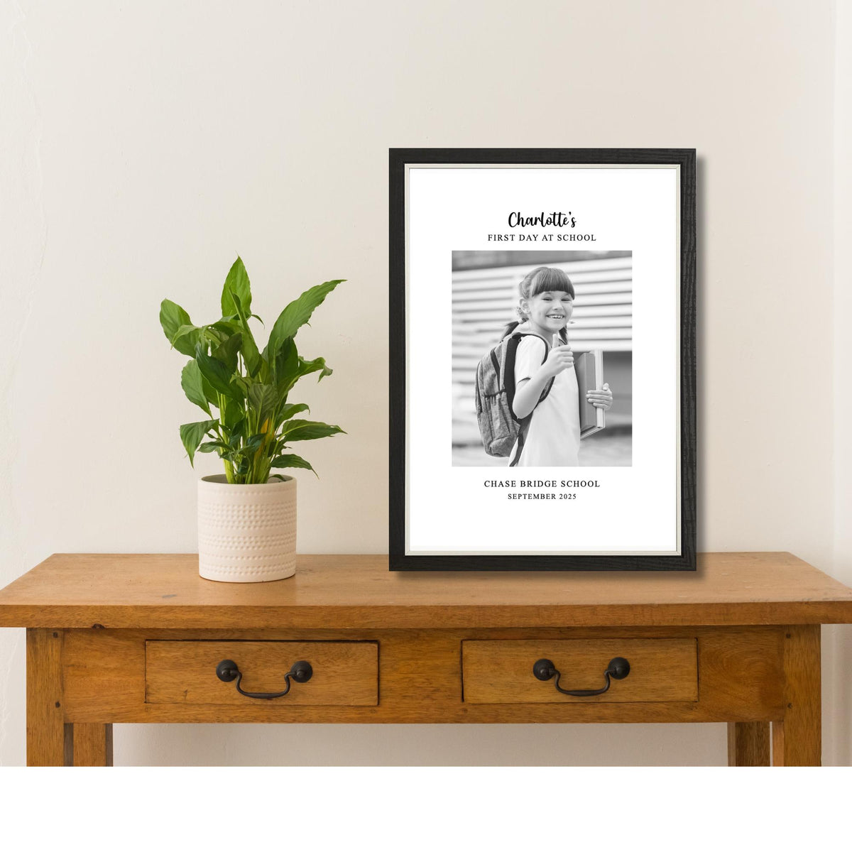 Personalised First Day at School Photo Frame – School Keepsake Gift